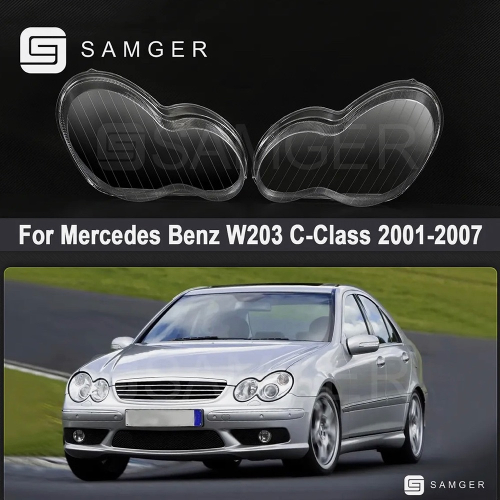 Left Lens Cover Replacement For Mercedes Benz C-Class W203 2001-2007